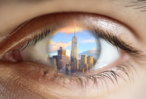 Blend of an Eye and New York