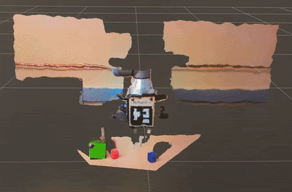 Published cube positions and obstacle bounding box in RViz point cloud