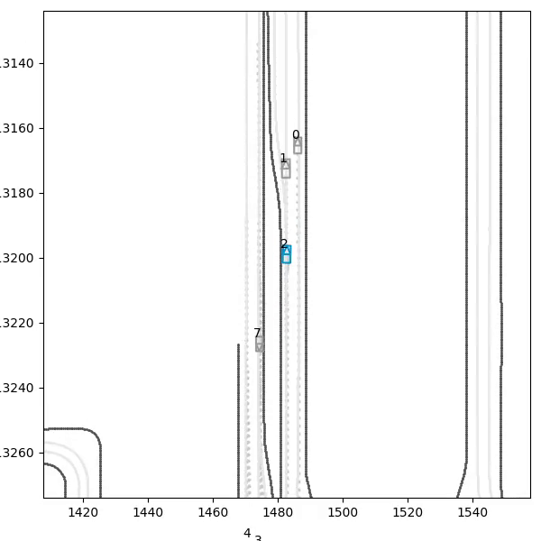 Waymax simulation at a later timestep: ego agent has advanced along the roadway